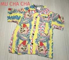 MU CHA CHA ムチャチャ　アロハシャツ　S イエロー　総柄