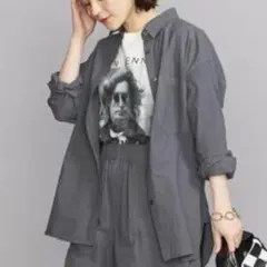 新品　BEAUTY&YOUTH コットン×カポックブレンド レギュラーシャツ