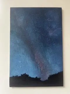 ♡*)様 【オーロラの夜】アクリル画 F3 風景画 絵画 オーロラの夜景＊絵画 原画 風景画 冬 クリスマス 夜空 星空 アクリル