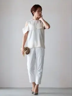 MARECHAL TERRE×PARIGOTリネンブレンドウエストギャザーパンツ