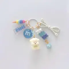 ハンドメイド　キャンディーバッグキーホルダー　じゃらじゃらキーホルダー