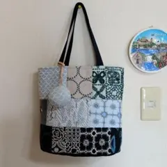 ミナペルホネンハンドメイドパッチトートバッグのサムネイル