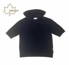 LOGOS DAYS セーラー襟 5分袖 厚手 カットソー ブラック M