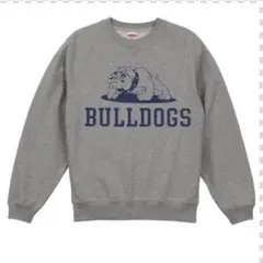 トレーナー スウェット（裏パイル）XL ミックスグレー ブルドック シンプル 前