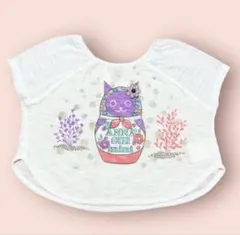 アナスイミニ 80〜95 半袖Tシャツ 夏物トップス ネコ柄 女の子のサムネイル