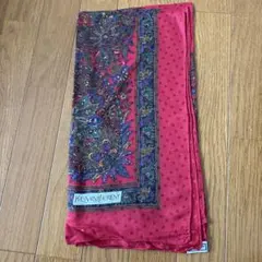 Yves Saint Laurent スカーフ 大判 シルク調ペイズリー柄　新品