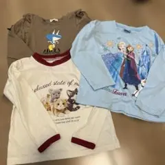 女の子　長袖シャツ３点セット