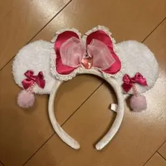 ディズニー カチューシャ ミニー リボン フリル イヤリング ウィンター