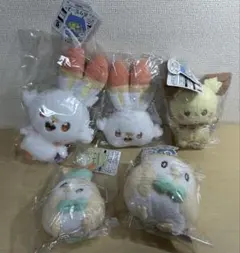 ポケモン ポケピース ぬいぐるみ 5種 モクロー ヒバニー ピチュー