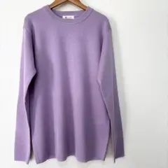 tk タケオキクチ　メンズ ミラノリブ　ニット インナー　長袖　毛　パープル M