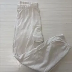 H&M ホワイトスウェットパンツ カーゴパンツ
