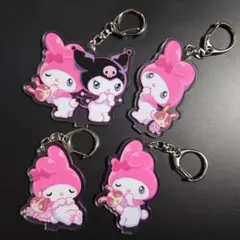 マイメロディ アクリルキーホルダー 4個セット