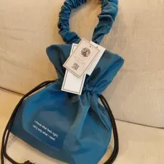 しまむら×nozomiさん 巾着トートバッグ 中青