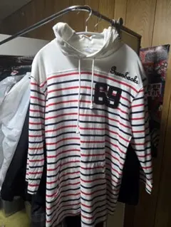 Champion ストライプ パーカー XL