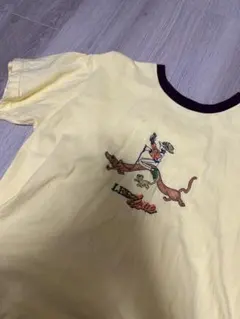 LEFTALONE 刺繍イエローTシャツ Mサイズ