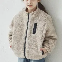 【新品未使用】pairmanon ボアジップブルゾン 100cm