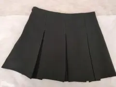 GU ローウエストプリーツミニスカート ブラック M