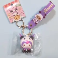 新品◆東京限定サンリオ クロミ パンダスイーツ ラバー立体キーホルダーストラップ
