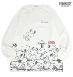 PEANUTS スヌーピー バルーントップス長袖Tシャツビッグシルエットプリント