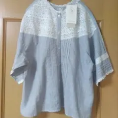 7月末で削除します‼ マドモアゼルノンノン 新品タグ付き刺繍五分袖 
