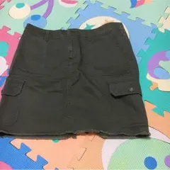 カーキ色 デニムスカート オリーブデオリーブ