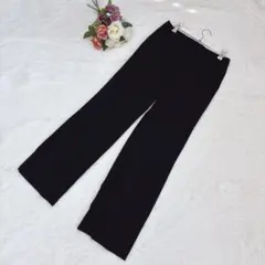 エンスウィート レナウン（2）ワイドパンツ ウール混 ブラック黒 オフィス M