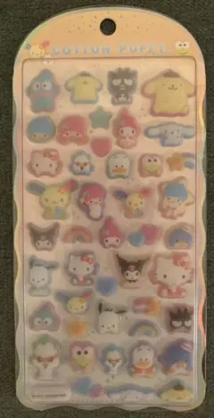コットンパフィシール　サンリオキャラクターズ