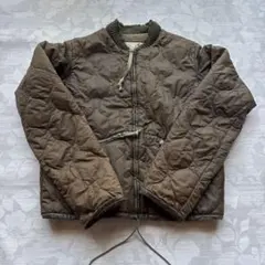 アバクロンビー＆フィッチ A&F キルティング ボアライナージャケット ブラウン