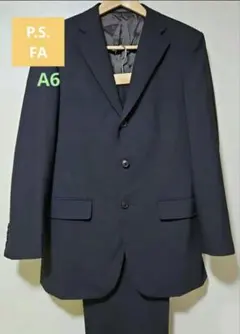 メンズ　P.S.FA　ビジネス　スーツ　ダークグレー　ストライプ　A6