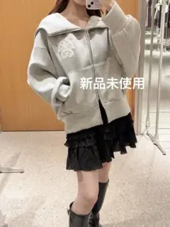 SNIDEL ボリュームパーカー グレー