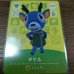 あつまれどうぶつの森　amiiboカード　タケル