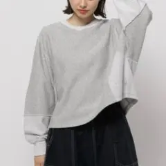 新品未使用 niko and リメイク ハギ裏毛 プルオーバー Lサイズ グレー