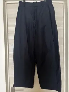 UNIQLO ジャージーバレルレッグパンツ　ネイビー　Ｌサイズ