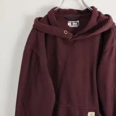 カーハート スウェットパーカー マルーン ルーズフィット フーディー