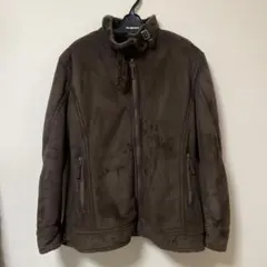 ブラウン スタンドカラー ジャケット　サイズLと書いてありますがMサイズに近い