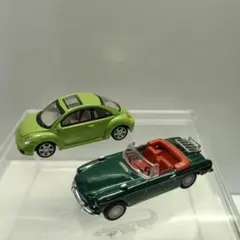 ホンウェル　ミニカー MG　カブリオレ　VW BEETLE 2台
