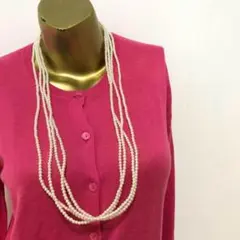 【0502】4連 パール ネックレス