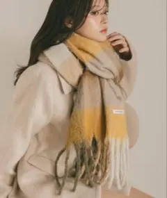 VANNIE U バニーユーマフラー マルチチェックボリュームマフラー