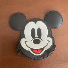 ミッキーマウス コインケース ブラック　レトロ