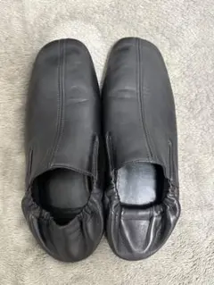 DRIES VAN NOTEN ブラック レザー スリッポン