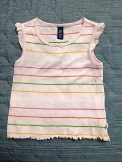GAP 100cm 女の子♡ カラフルストライプタンクトップのサムネイル
