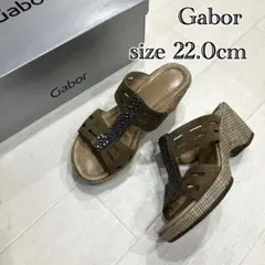 ◇ Gabor ガボール 厚底 コンフォート サンダル 22 ブラウンのサムネイル