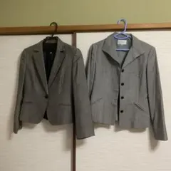 グレー シングルボタン ジャケット　2点セット