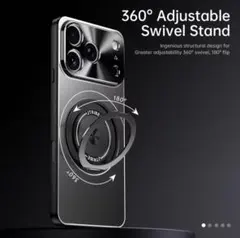 【iPhone17 ProMax用】360度回転式スマホケース