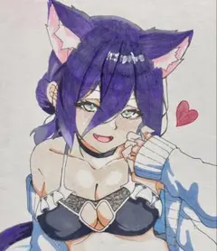 手描きアナログファンアート チェンソーマン レゼ