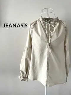 【JEANASiS】　プルオーバーシャツ　ブラウス　ホワイト　Free