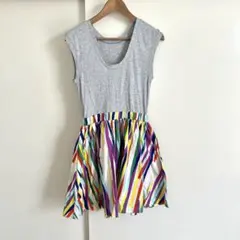 KATE SPADE STATURDAYグレーノースリーブワンピースSサイズ