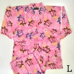 《 新品 》レディース 婦人 甚平 Ｌサイズ ピンク