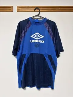 希少 90s UMBRO 青タグ 総柄 ゲームシャツ L OLDアンブロ y2k