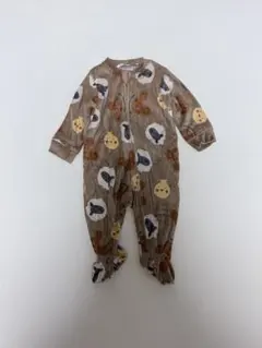 ZARAベビー ロンパース 足付き ダブルジップ